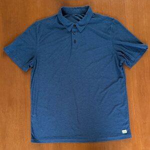 Vuori men’s performance  Polo Shirt size M heather navy